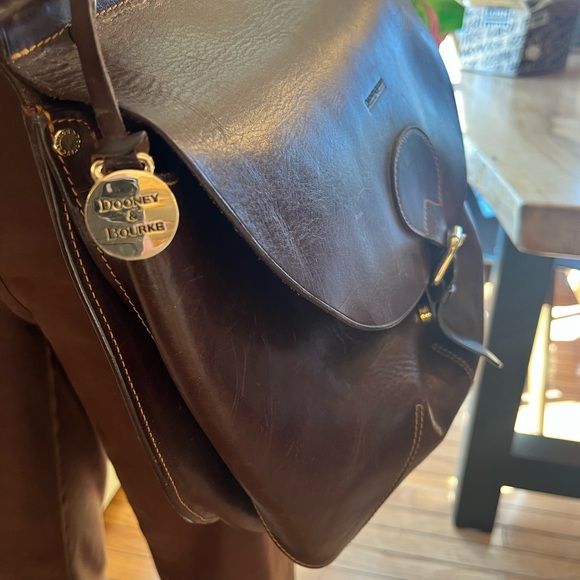 Dooney & Bourke Vintage Bubble Alto Mail Bag chocolate/espresso brown RARE! - Picture 5 of 8